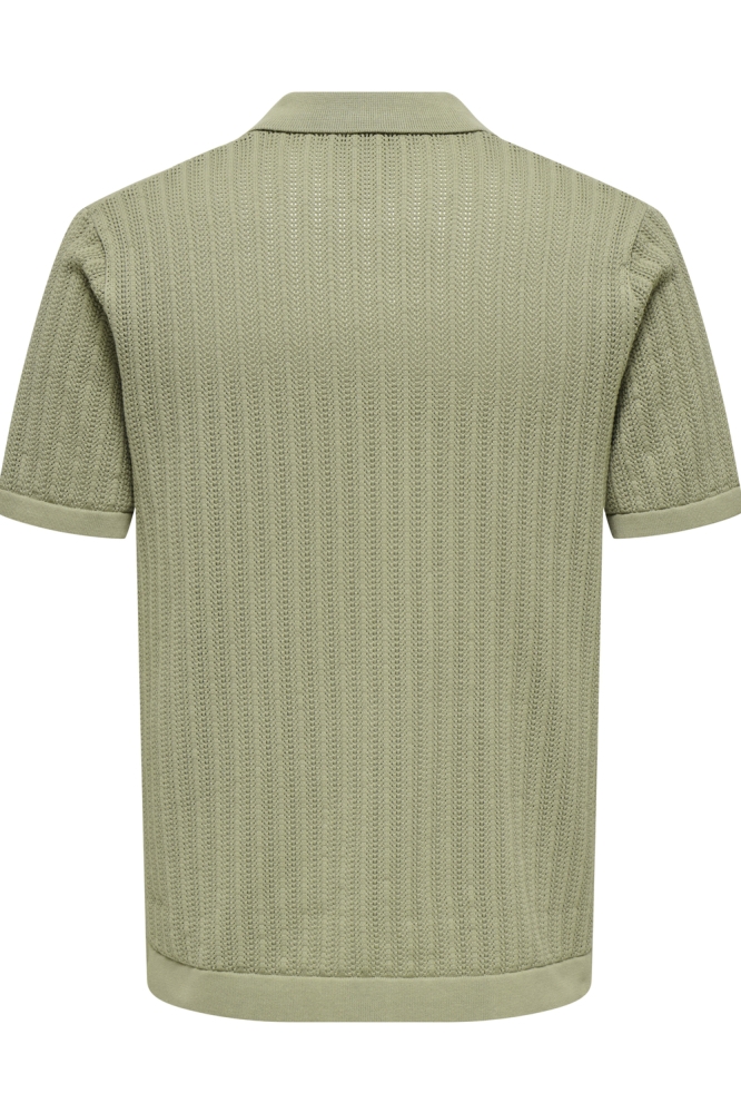 ONSMOON REG 12 SS POLO KNIT 22032760 LAUREL OAK