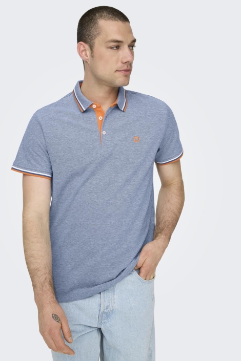 Only & Sons onsfletcher life slim ss polo noos