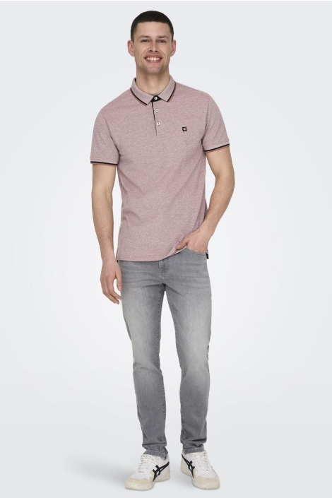 Only & Sons onsfletcher life slim ss polo noos