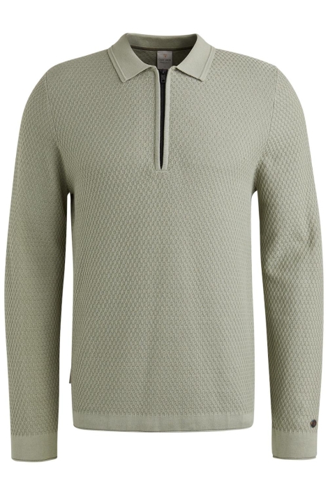 Cast Iron long sleeve polo cotton modal