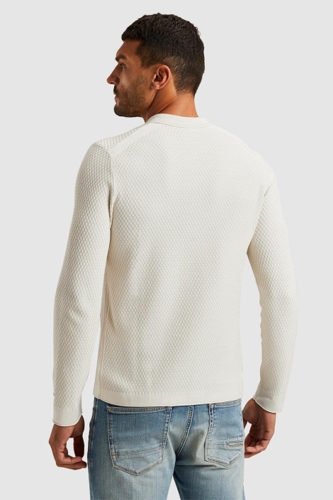 Cast Iron long sleeve polo cotton modal