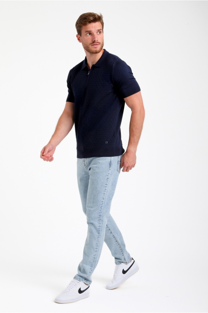 GESTRUCTUREERDE POLO 235524 301 navy