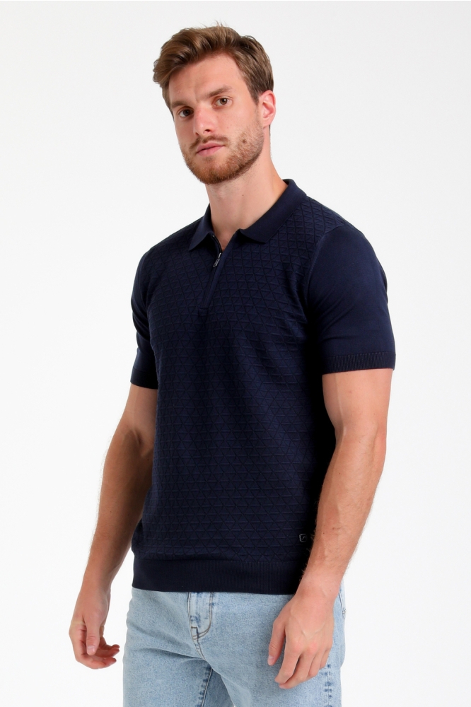 GESTRUCTUREERDE POLO 235524 301 navy