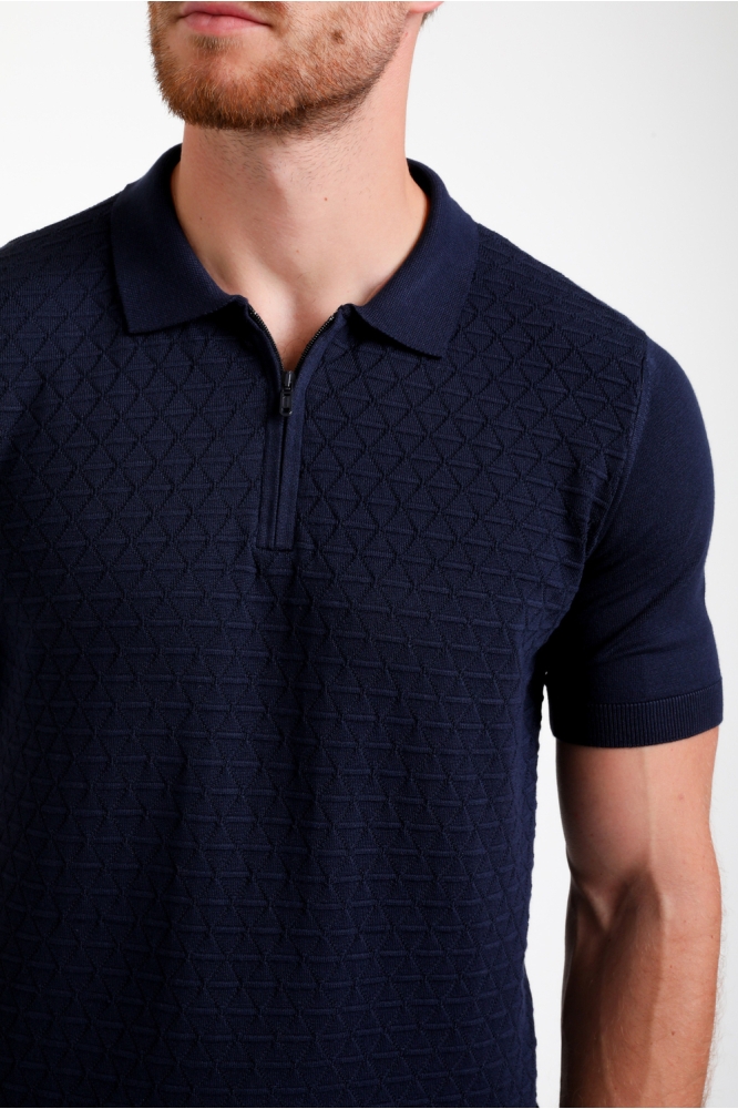 GESTRUCTUREERDE POLO 235524 301 navy