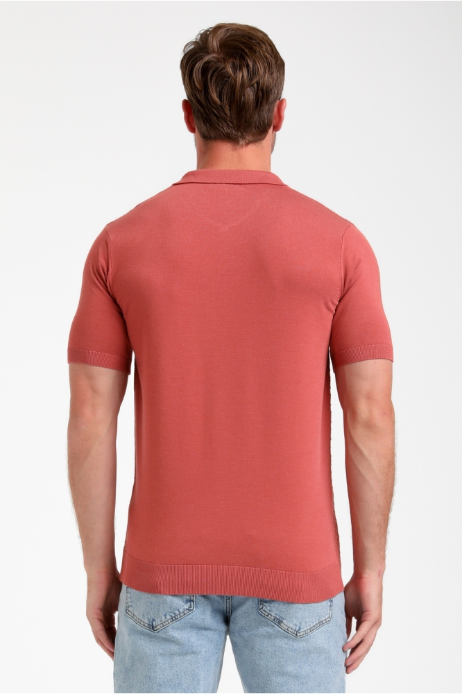 GESTRUCTUREERDE POLO 235524 4000 deep coral