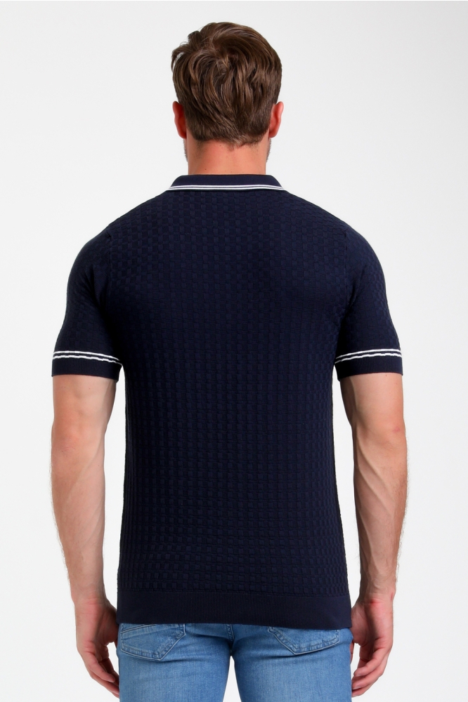 GESTRUCTUREERDE POLO 235525 301 navy