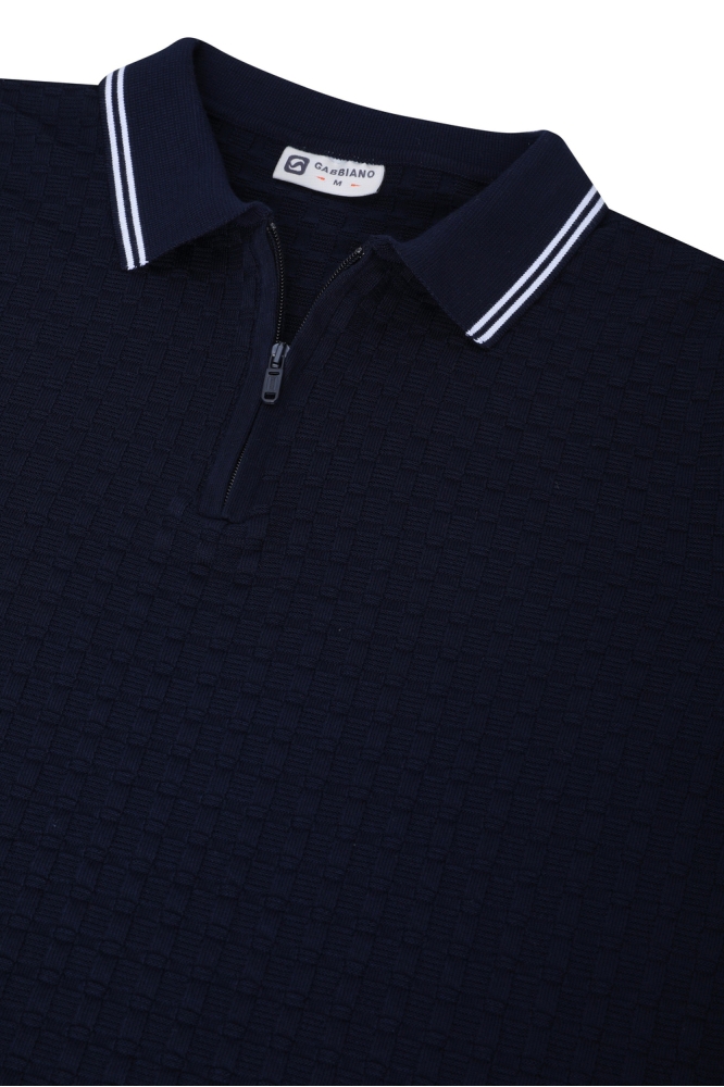 GESTRUCTUREERDE POLO 235525 301 navy