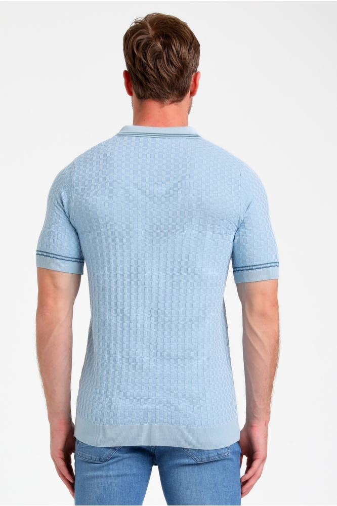 GESTRUCTUREERDE POLO 235525 4001 bright blue