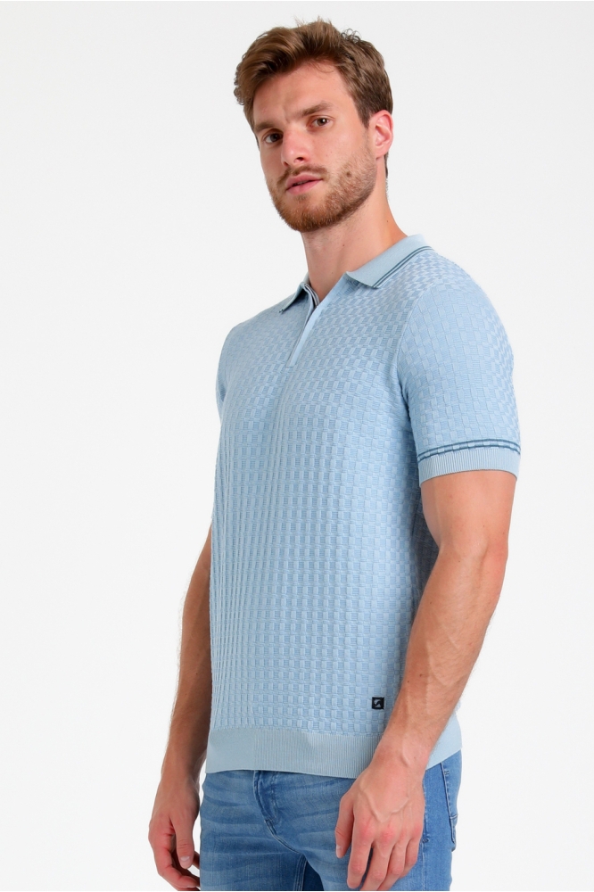 GESTRUCTUREERDE POLO 235525 4001 bright blue