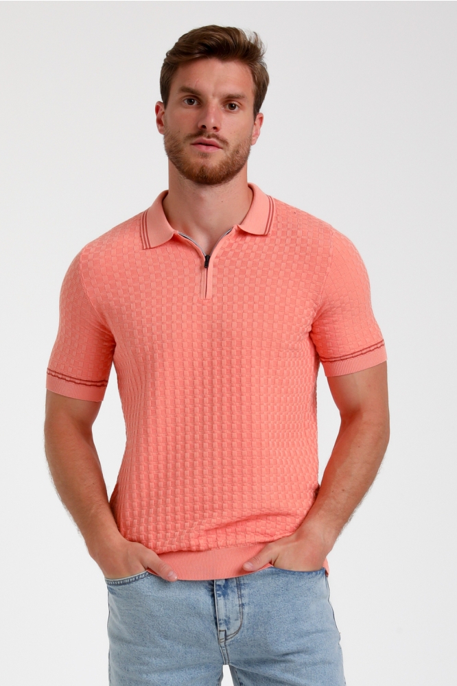 GESTRUCTUREERDE POLO 235525 4002 light coral