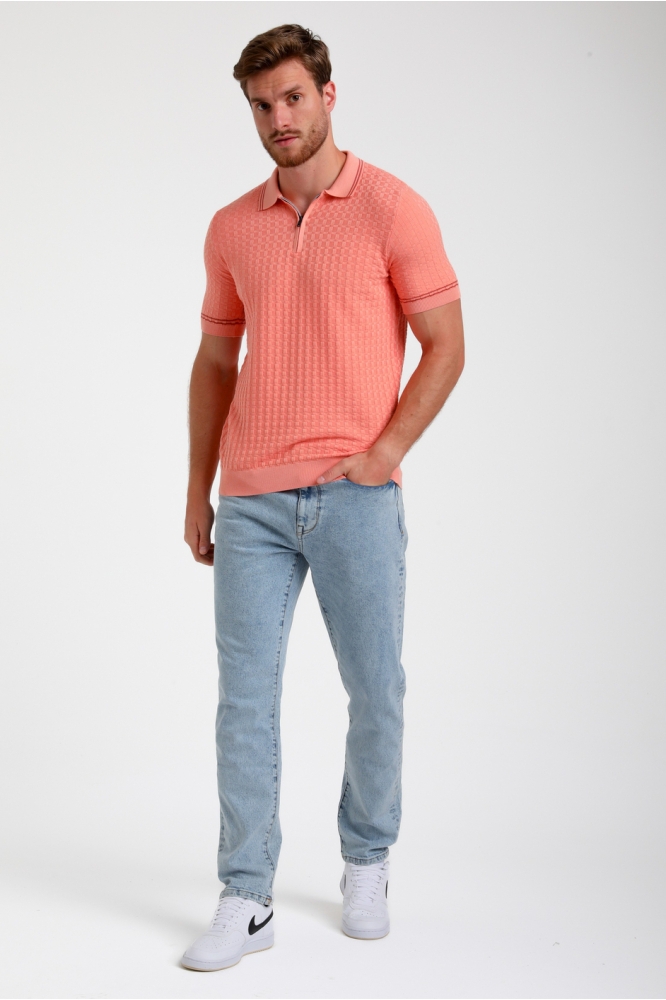 GESTRUCTUREERDE POLO 235525 4002 light coral