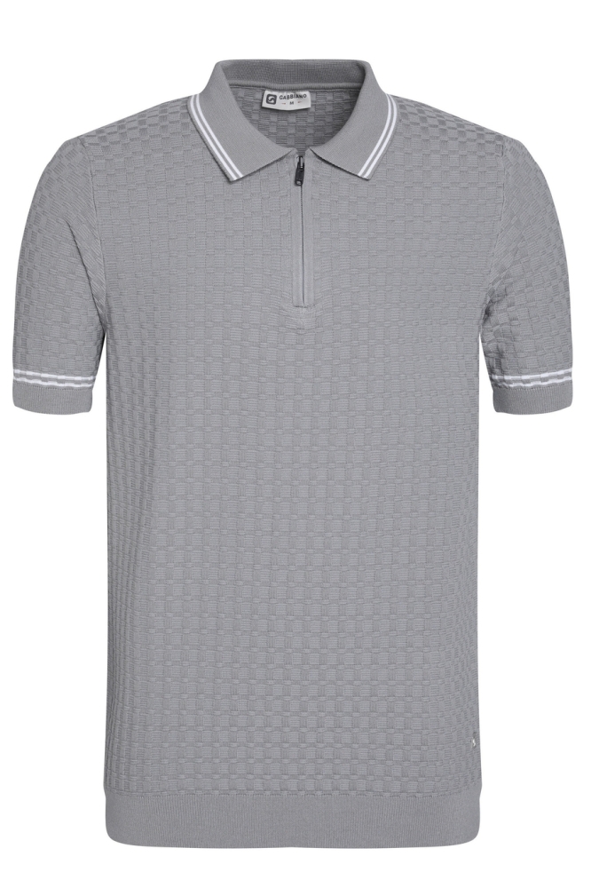 GESTRUCTUREERDE POLO 235525 605 Grey Melange