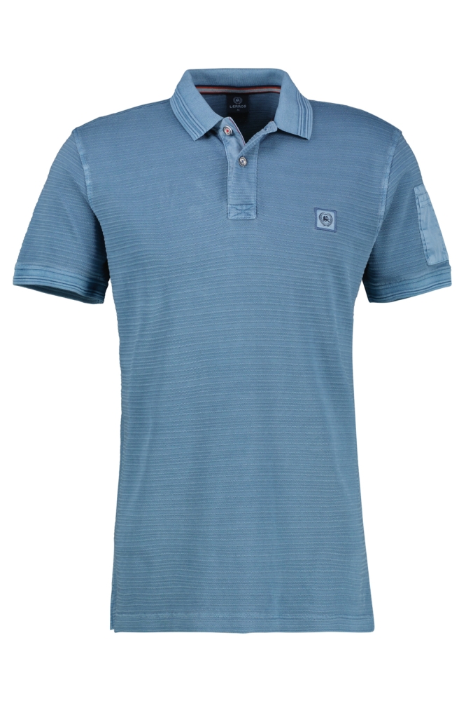 POLOSHIRT MET TONALE STREPEN 2533238 443 CRISPY BLUE