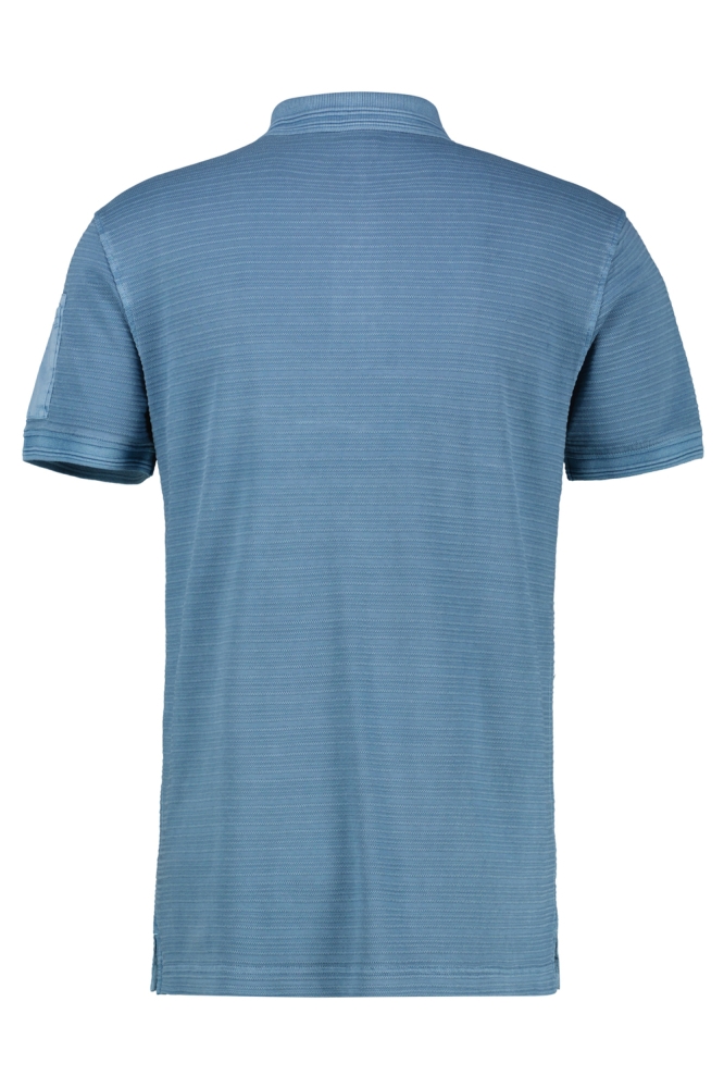 POLOSHIRT MET TONALE STREPEN 2533238 443 CRISPY BLUE