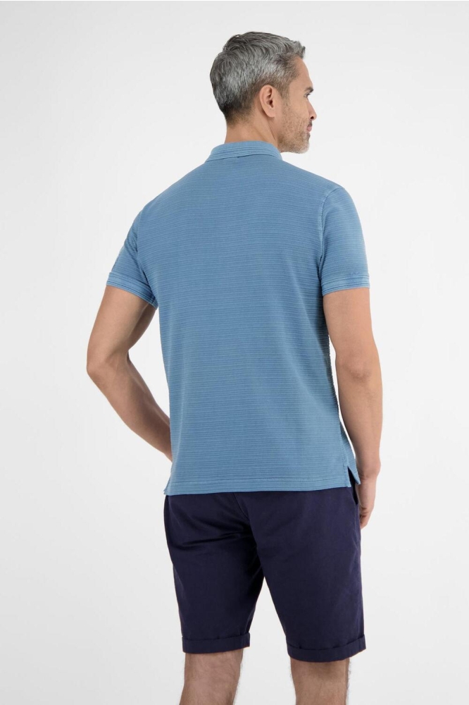 POLOSHIRT MET TONALE STREPEN 2533238 443 CRISPY BLUE