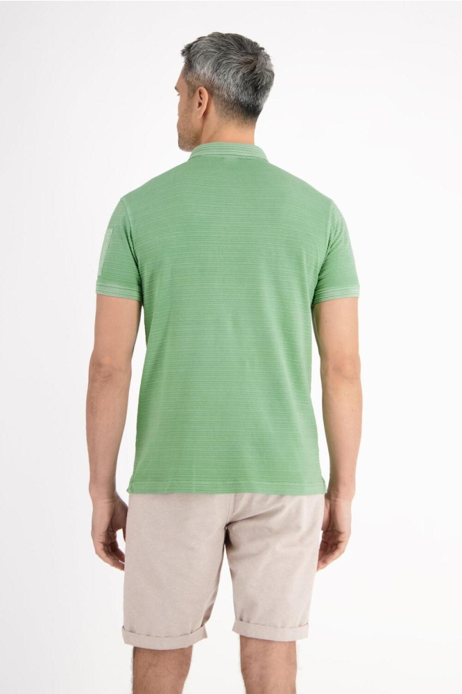 POLOSHIRT MET TONALE STREPEN 2533238 612 SAGE GREEN