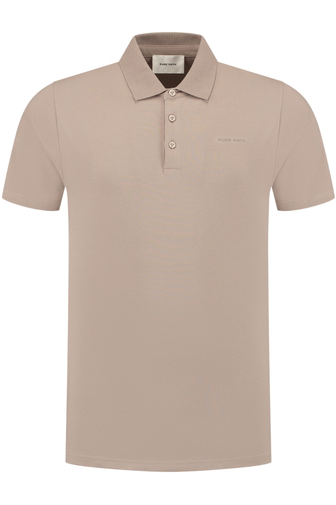 REGULAR FIT POLO 10117 53 TAUPE