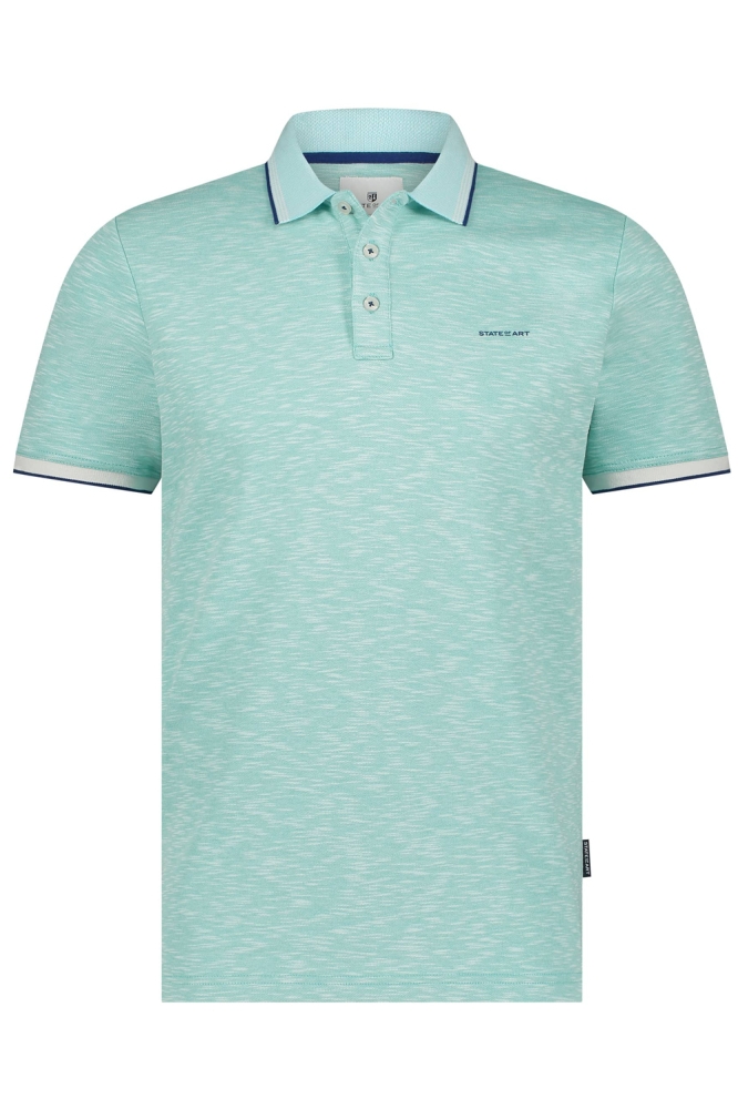 GEMELEERDE POLO MET STREEPDETAILS 46115404 5200