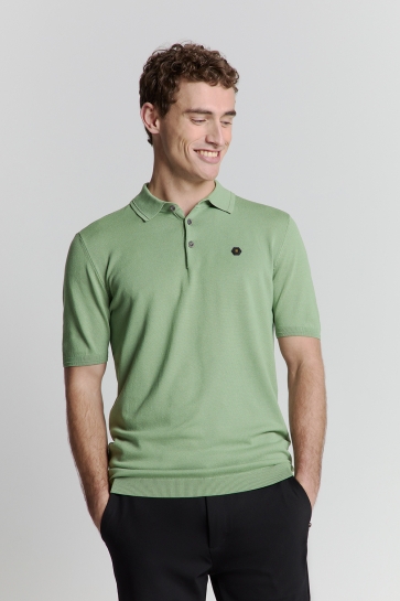 NO-EXCESS Polo POLO MET KORTE MOUWEN 27210351 050 GREEN