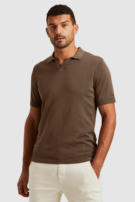 Cast Iron short sleeve polo cotton modal