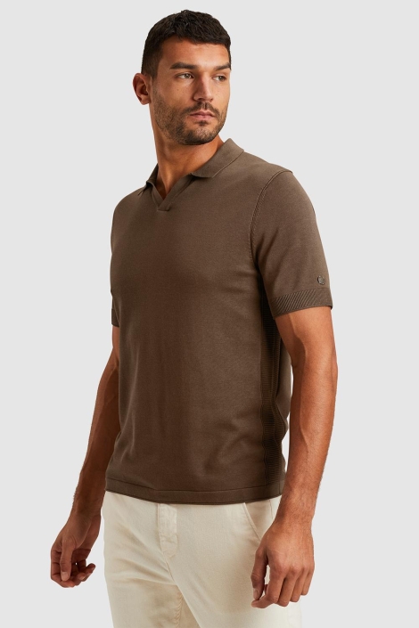 Cast Iron short sleeve polo cotton modal