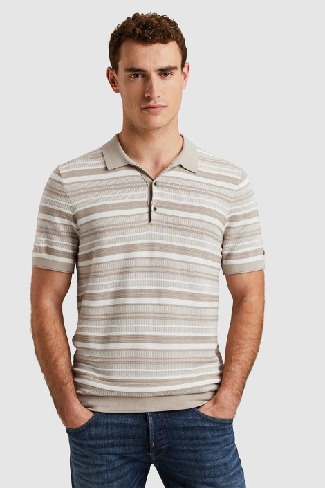 Cast Iron short sleeve polo cotton modal