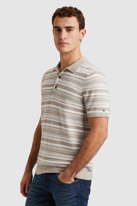 Cast Iron short sleeve polo cotton modal