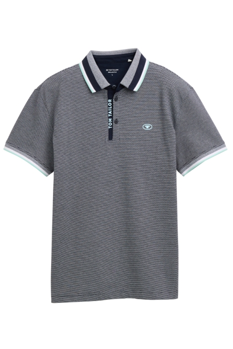 Tom Tailor fine striped pique polo