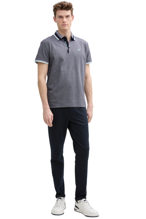 Tom Tailor fine striped pique polo