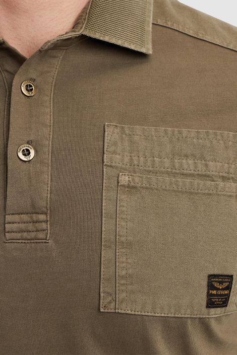 PME legend short sleeve polo cargo garment dy