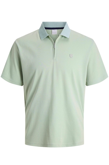 Jack & Jones Polo JPRRODNEY SS ZIP POLO STYD SS25 12286330 Aqua Gray