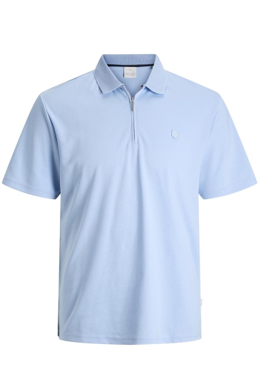 Jack & Jones Polo JPRRODNEY SS ZIP POLO STYD SS25 12286330 Chambray Blue