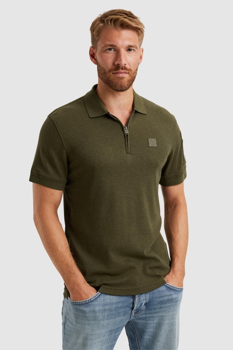 PME legend short sleeve polo interlock melang