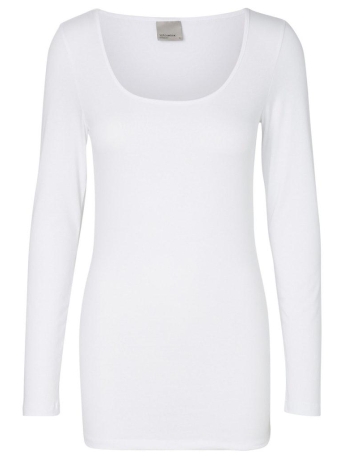 Vero Moda T-shirt VMMAXI MY LS SOFT LONG U-NECK NOOS 10152908 Bright White