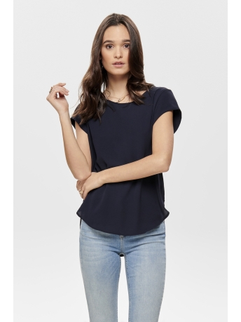 Only T-shirt ONLVIC S/S SOLID TOP NOOS WVN 15142784 Night Sky