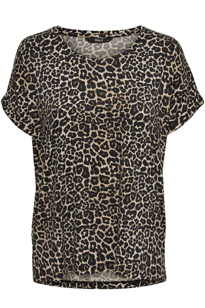 onlMOSTER AOP S/S TOP JRS 15182852 Black/LEO AOP