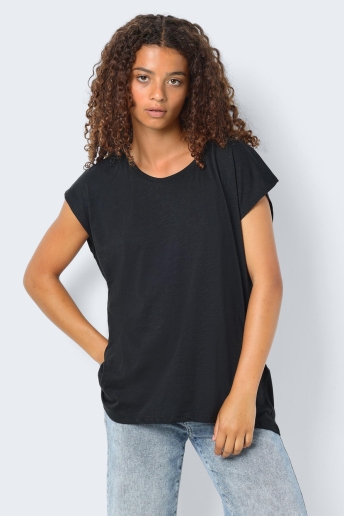 Noisy may T-shirt NMMATHILDE S/S LOOSE LONG TOP NOOS 27002573 Black