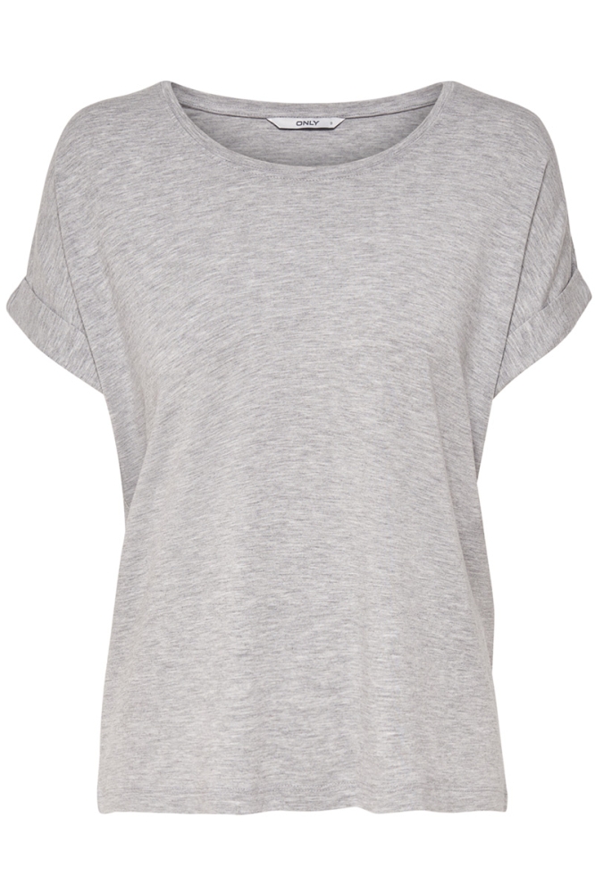 onlMOSTER S/S O-NECK TOP NOOS JRS 15106662 Light Grey Melange