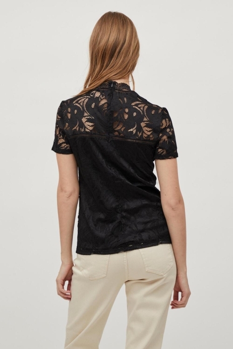 Vila vistasia lace s/s top - noos