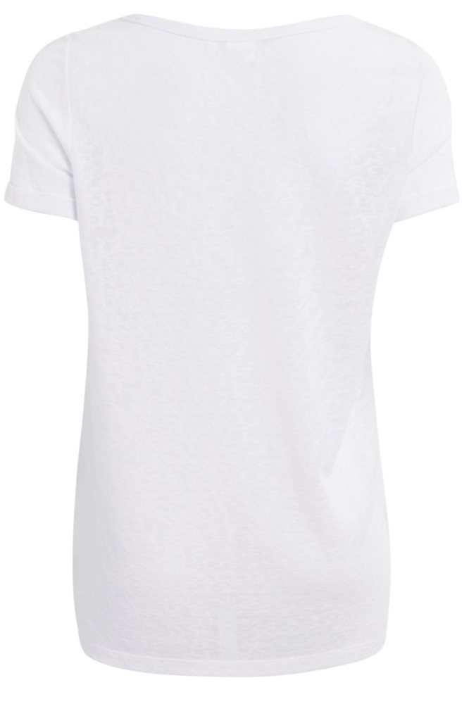 OBJTESSI SLUB S/S V-NECK NOOS 23023816 White