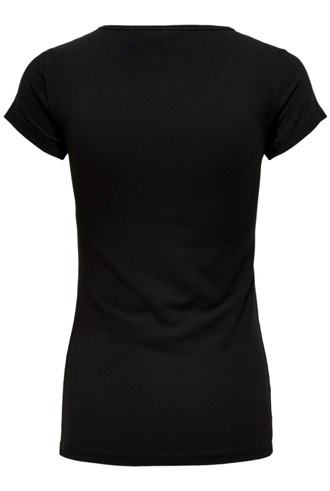 onllive love s/s o-neck top only jr black t-shirt noos 15205059