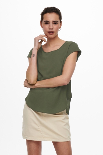 Only T-shirt ONLVIC S/S SOLID TOP NOOS WVN 15142784 Kalamata