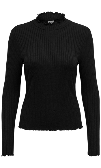 JDYFRANSISKA L/S RIB TOP JRS NOOS 15228065 Black