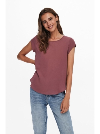 Only T-shirt ONLVIC S/S SOLID TOP NOOS PTM 15142784 Rose Brown