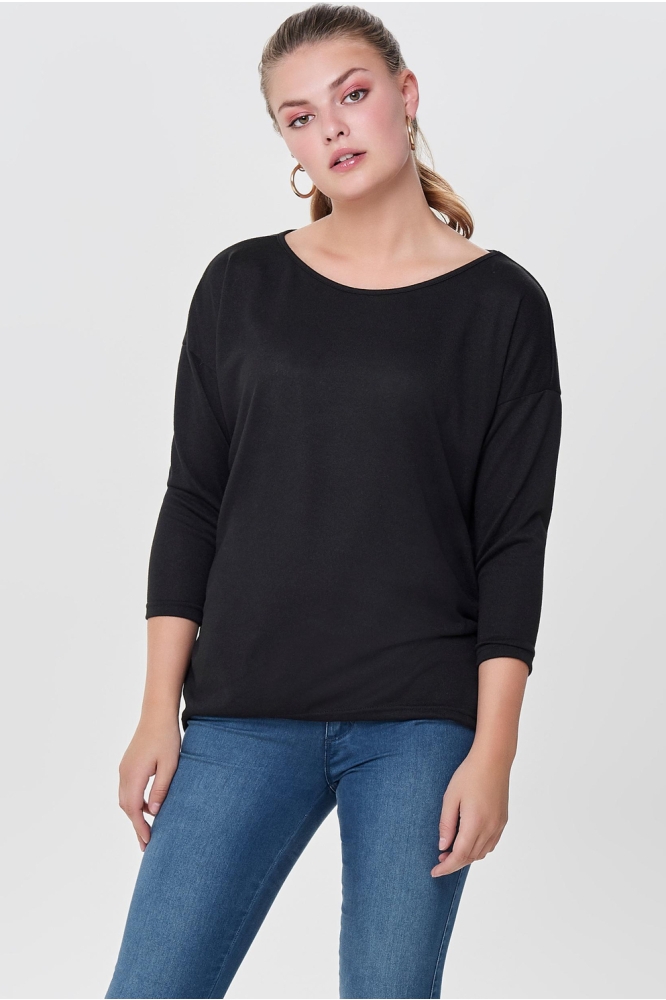 only 4/5 onlelcos noos jrs black trui solid top 15124402