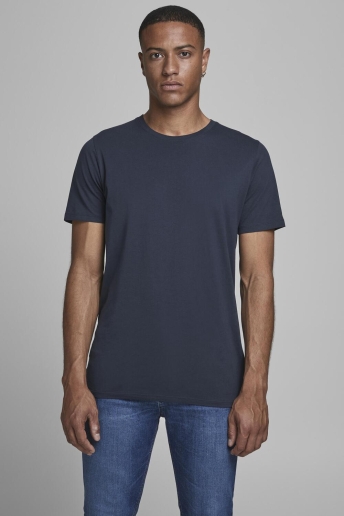 Jack & Jones T-shirt JJEORGANIC BASIC TEE SS O-NECK NOOS 12156101 Navy Blazer/SLIM