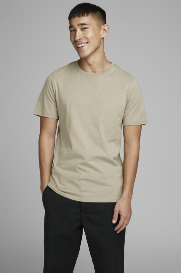 Jack & Jones T-shirt JJEORGANIC BASIC TEE SS O-NECK NOOS 12156101 Crockery/SLIM