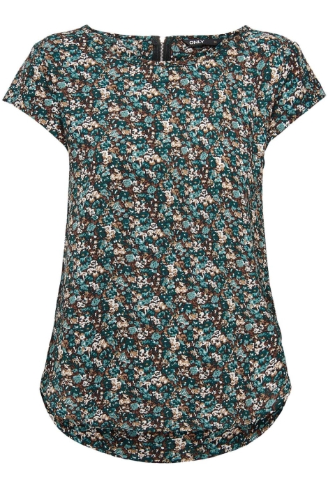 onlvic s/s aop top 15161116 green/fall noos only ptm ditsy balsam t-shirt