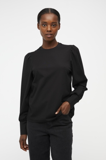 Object T-shirt OBJCAROLINE L/S TOP NOOS 23040526 Black