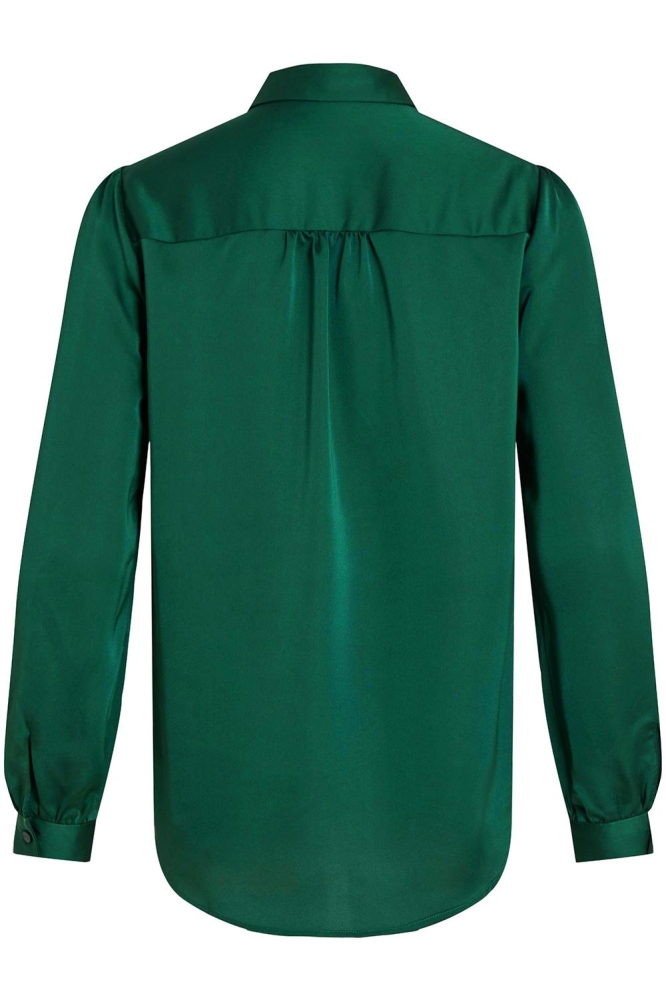 VIELLETTE SATIN L/S SHIRT/SU - NOOS 14063320 PINENEEDLE